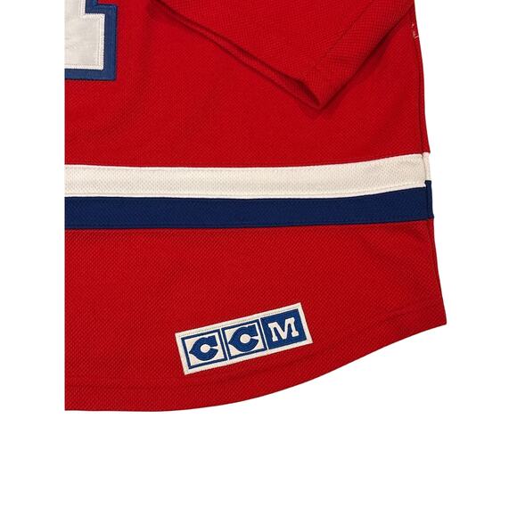 Vintage CCM Montreal Canadiens Jean Beliveau Hockey Jersey Size 50 Large Red - Picture 6 of 10
